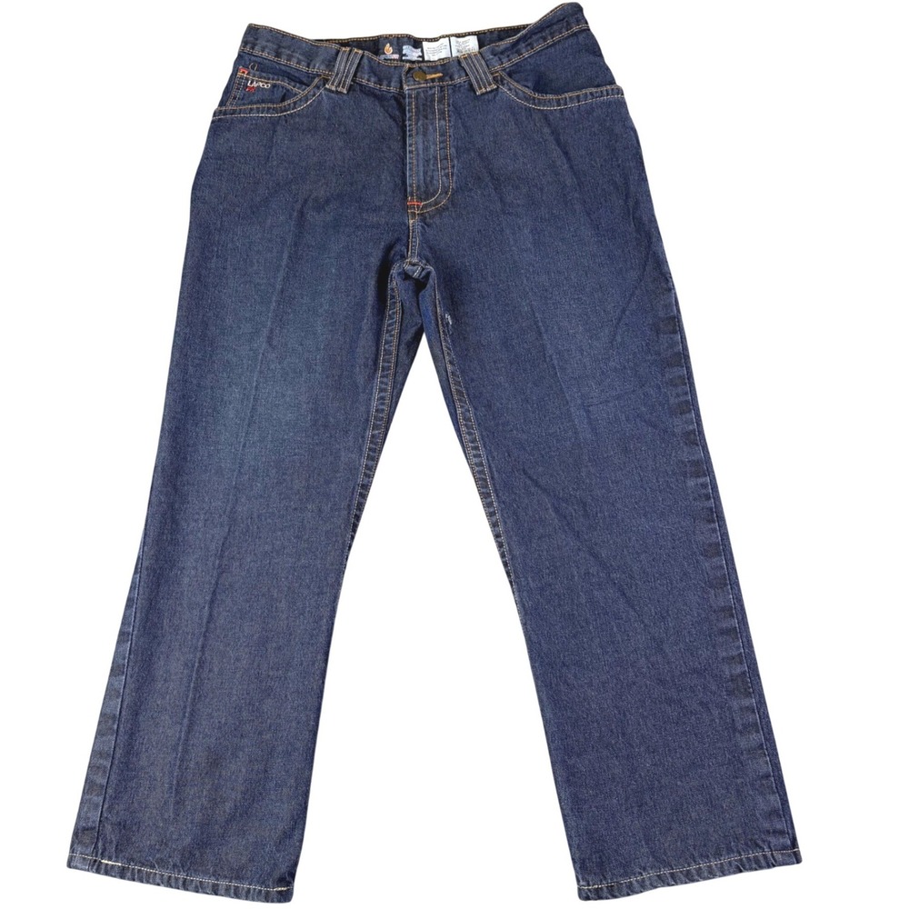 LAPCO FR 36x34 (36x27) Flame Resistant Blue Jeans NFPA 2112 Workwear *Hole